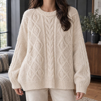 Cable Sweater für Damen mit Zopfmuster, Ansicht 5