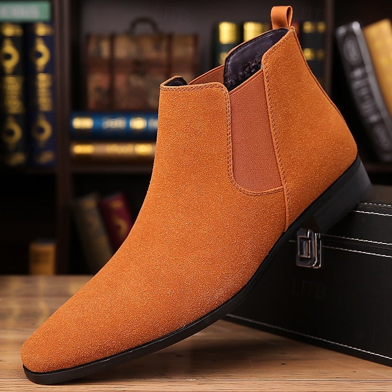 Chelsea Boots für Herren in Cognac, Seitenansicht