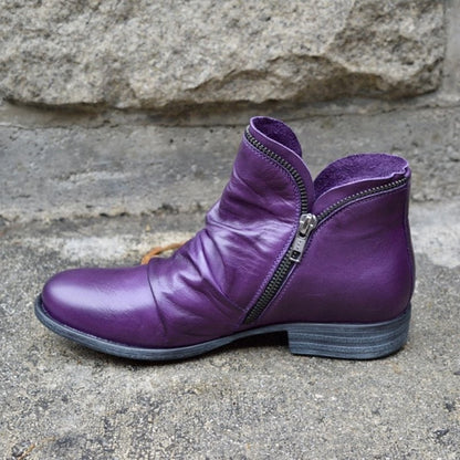 Violette Ankle Boots Seitenansicht 10