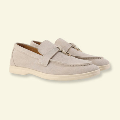 Loafers Damen aus Wildleder mit Schnalle und Gummisohle 2