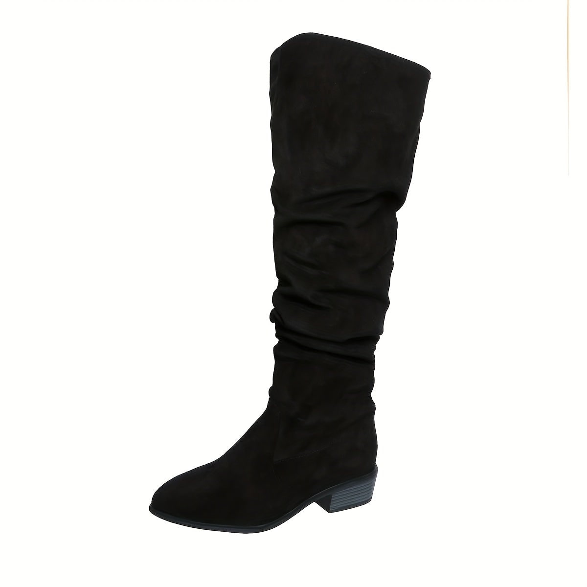 Schwarzer Overknee-Stiefel einzeln 5