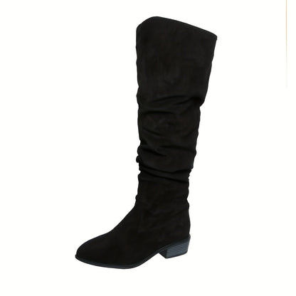 Schwarzer Overknee-Stiefel einzeln 5