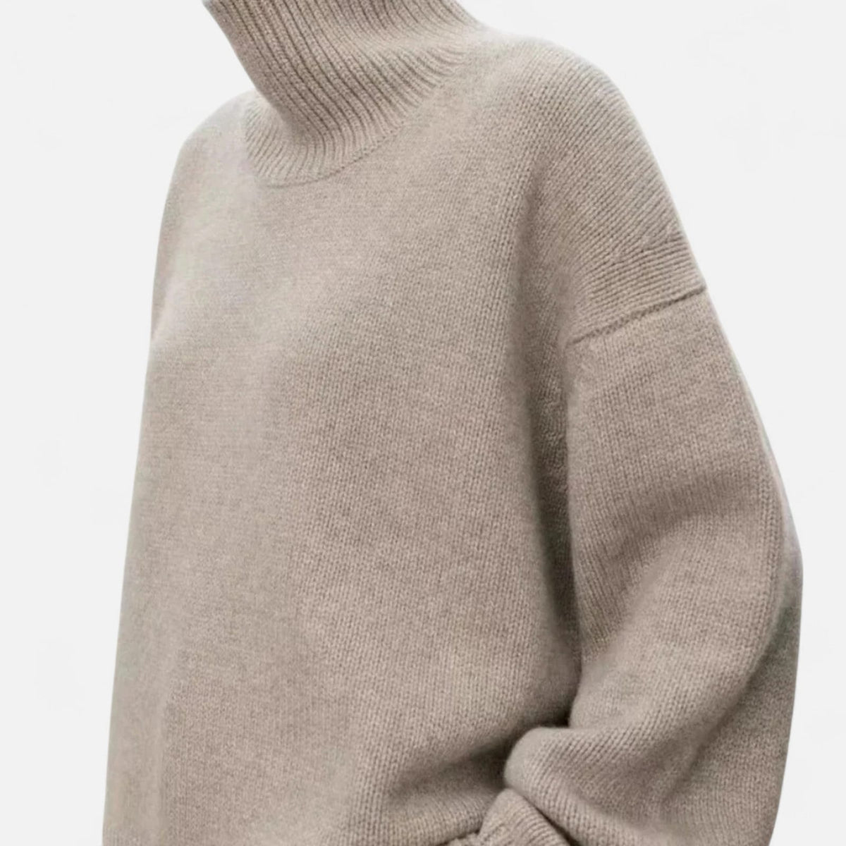 Wollpullover Damen, Rollkragenpullover in Oversize-Form 4