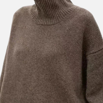 Wollpullover Damen, Rollkragenpullover in Oversize-Form 2