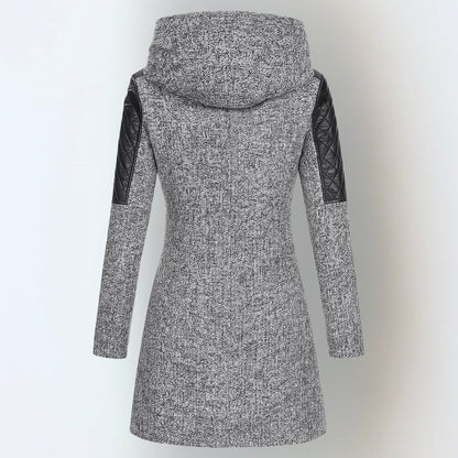 Hellgraue Winterjacke von hinten 7
