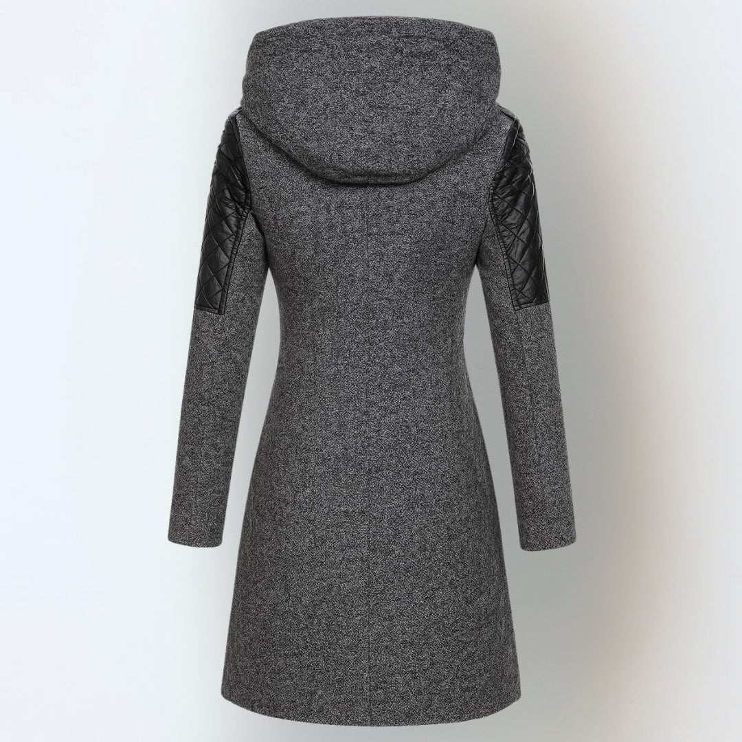Dunkelgraue Winterjacke von hinten 8