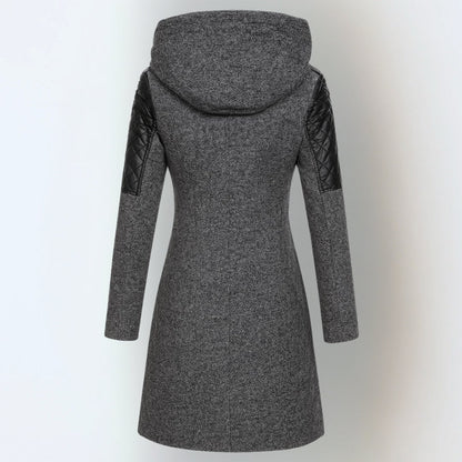 Dunkelgraue Winterjacke von hinten 8