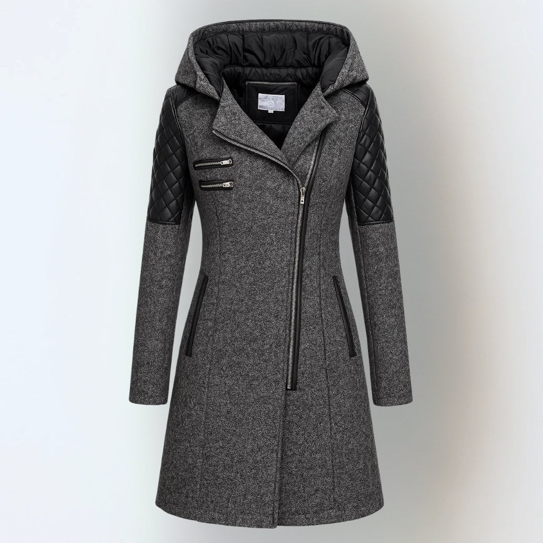 Dunkelgraue Winterjacke einzeln 9