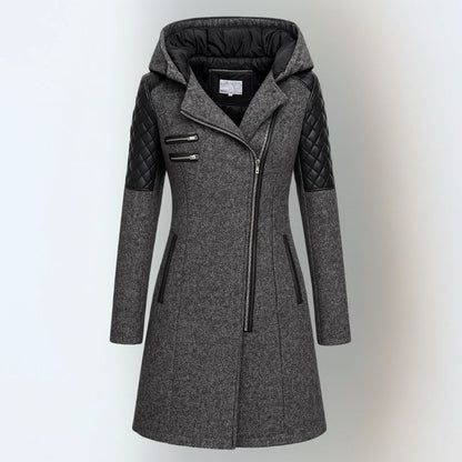 Dunkelgraue Winterjacke einzeln 9