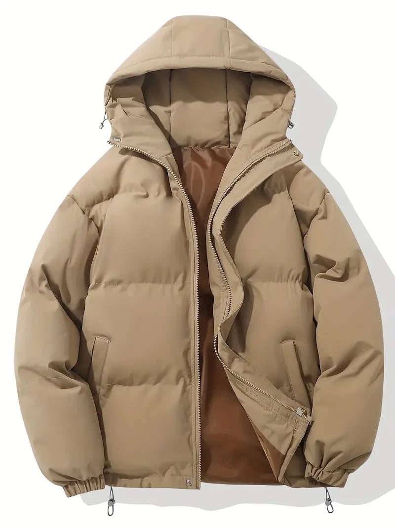 Daunenjacke mit Kapuze Herren, gesteppt und warm 1