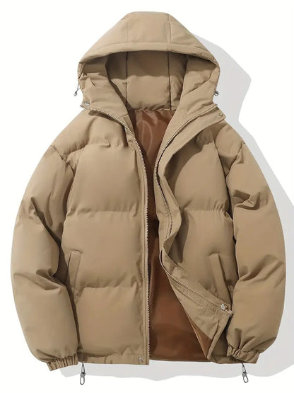 Daunenjacke mit Kapuze Herren, gesteppt und warm 1