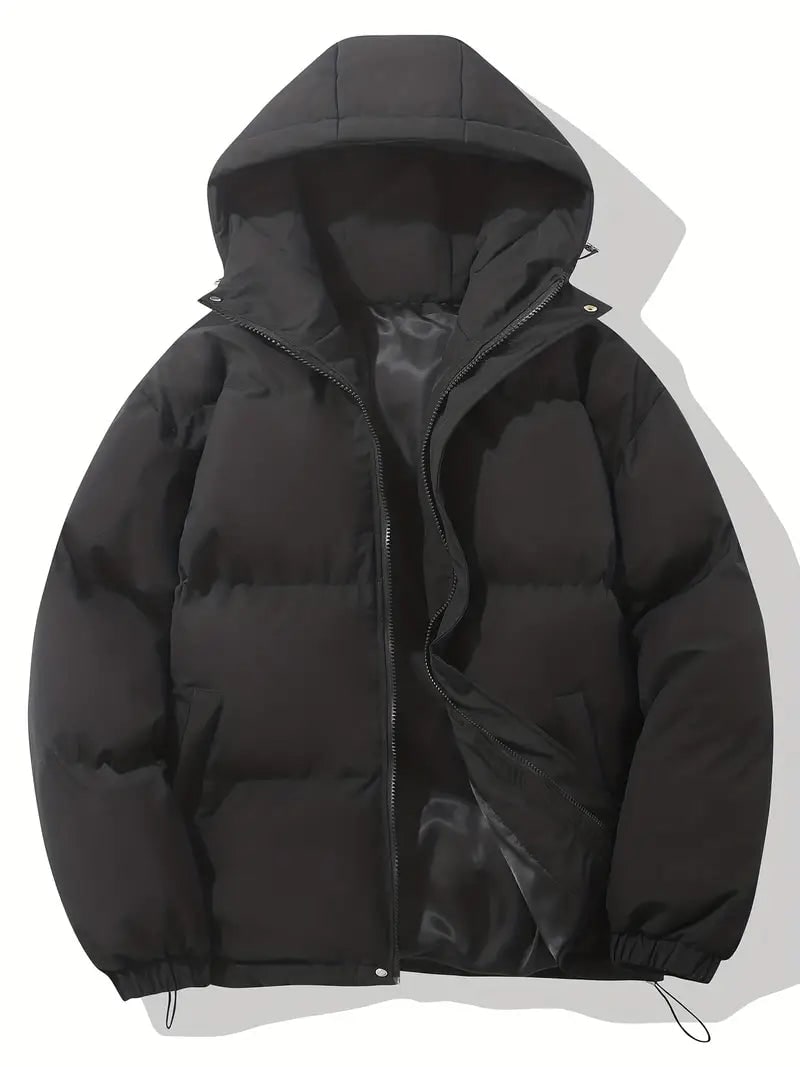 Daunenjacke mit Kapuze Herren, gesteppt und warm 2