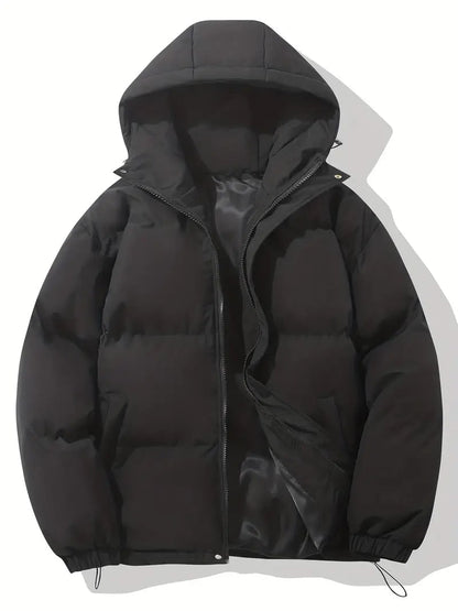 Daunenjacke mit Kapuze Herren, gesteppt und warm 2