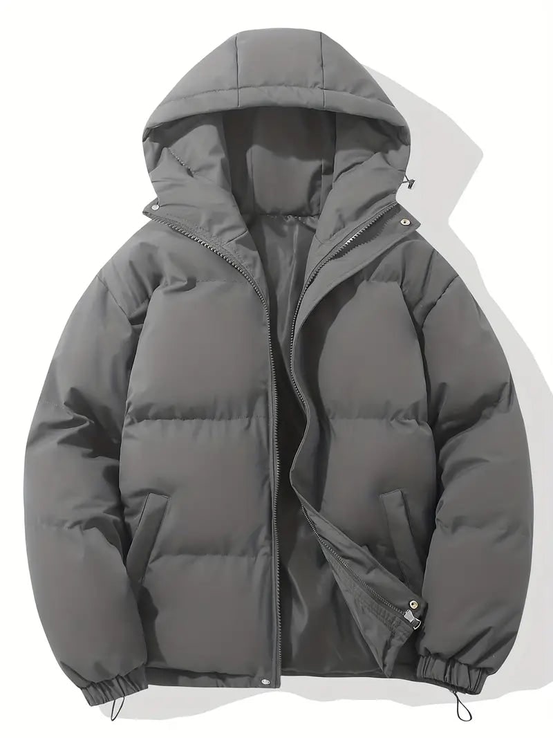 Daunenjacke mit Kapuze Herren, gesteppt und warm 3