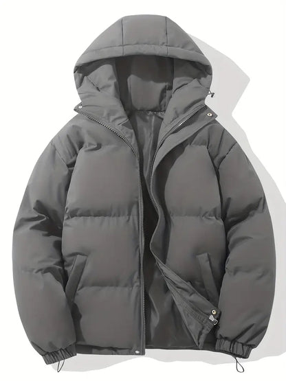 Daunenjacke mit Kapuze Herren, gesteppt und warm 3