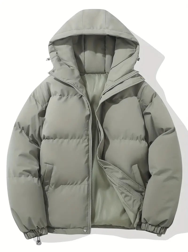 Daunenjacke mit Kapuze Herren, gesteppt und warm 4