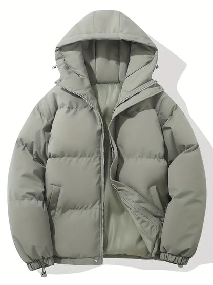 Daunenjacke mit Kapuze Herren, gesteppt und warm 4