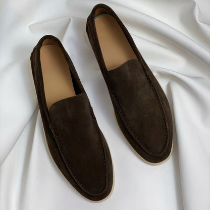 Loafers Herren aus Wildleder mit Ziernähten und flacher Sohle 2