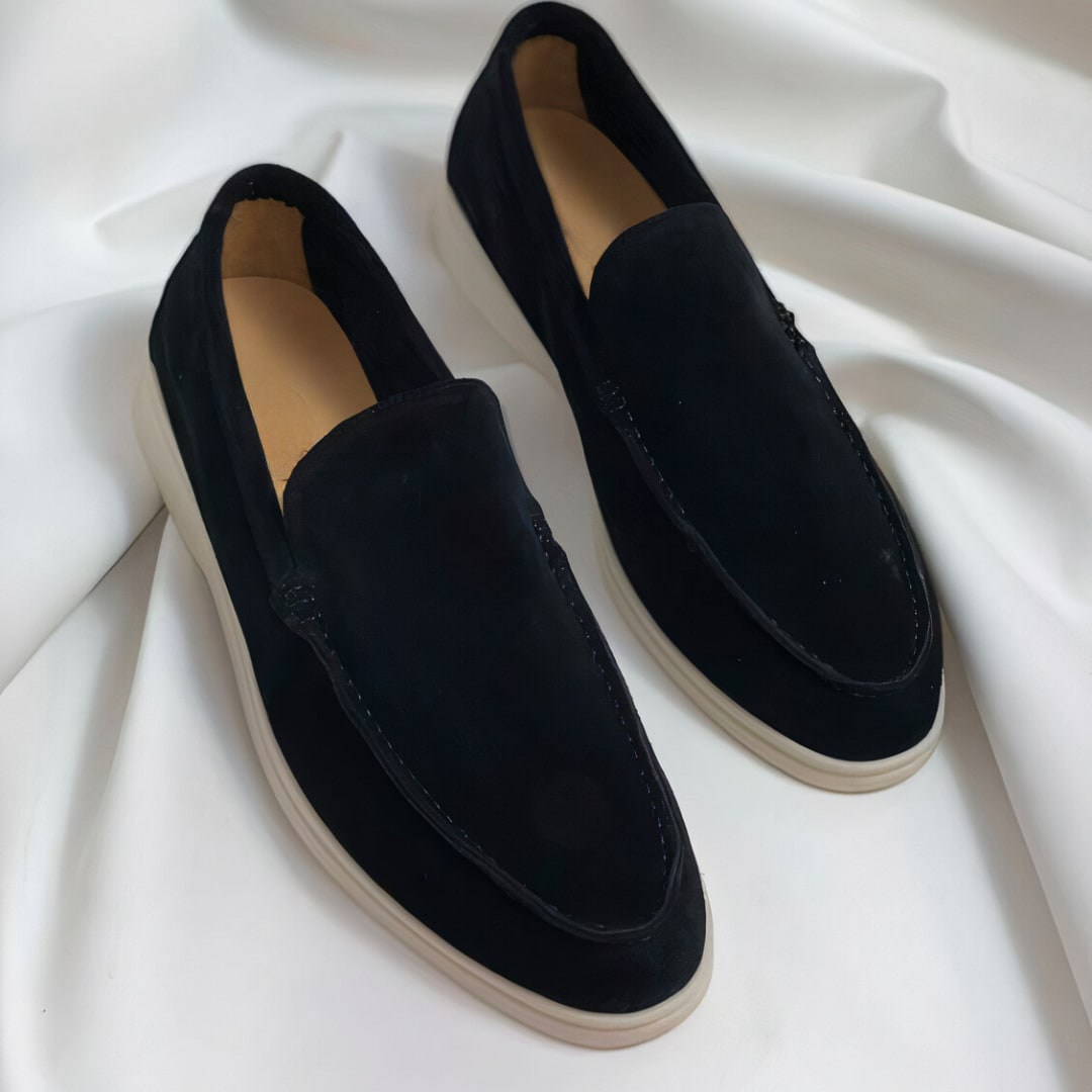Loafers Herren aus Wildleder mit Ziernähten und flacher Sohle 3