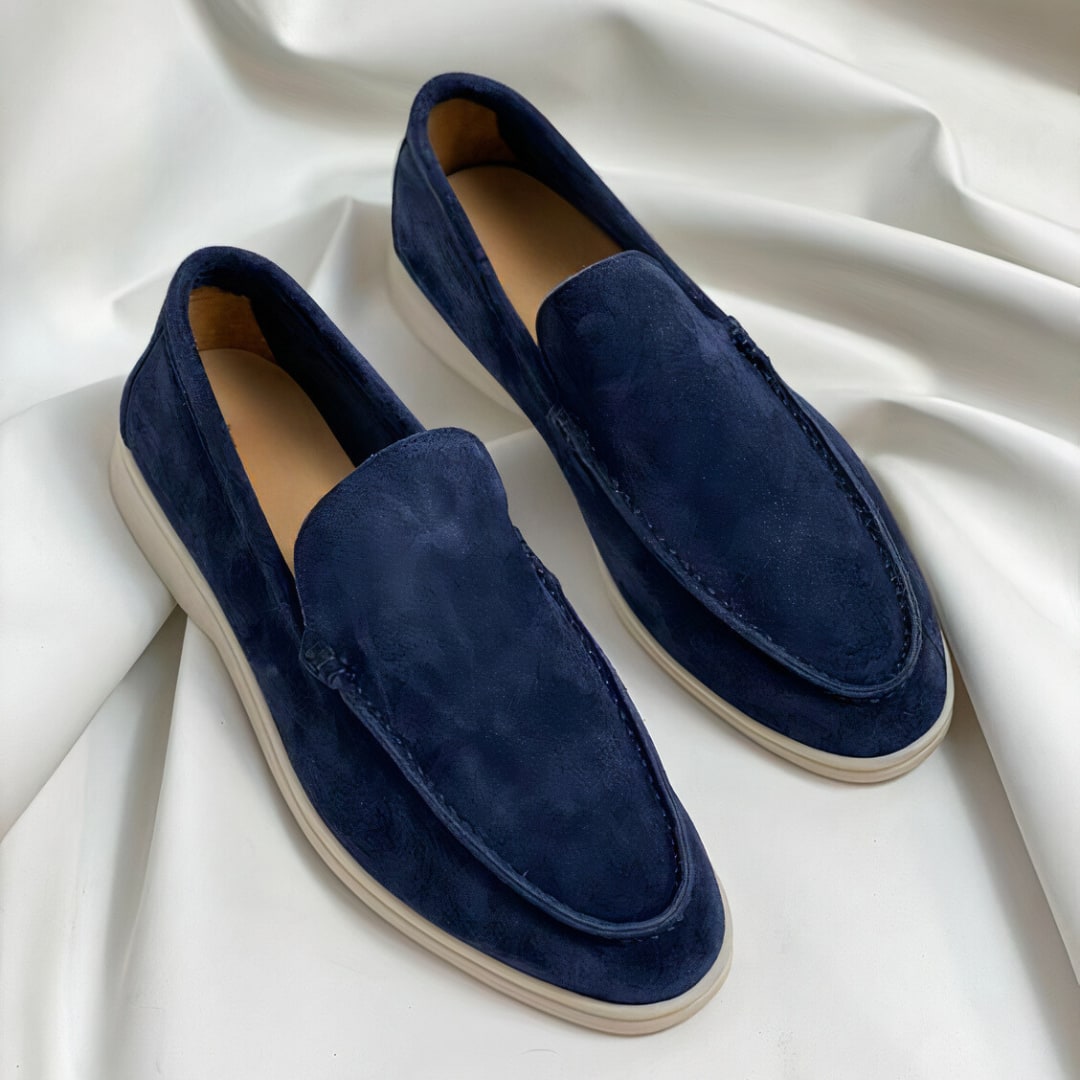 Loafers Herren aus Wildleder mit Ziernähten und flacher Sohle 4