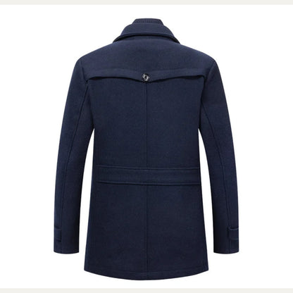 Herren Winterjacke im Trenchcoat Stil, Rückansicht
