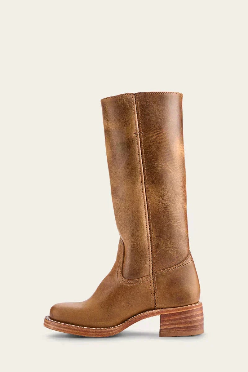 Kniehohe Stiefel aus Leder, Winterstiefel mit Blockabsatz 6