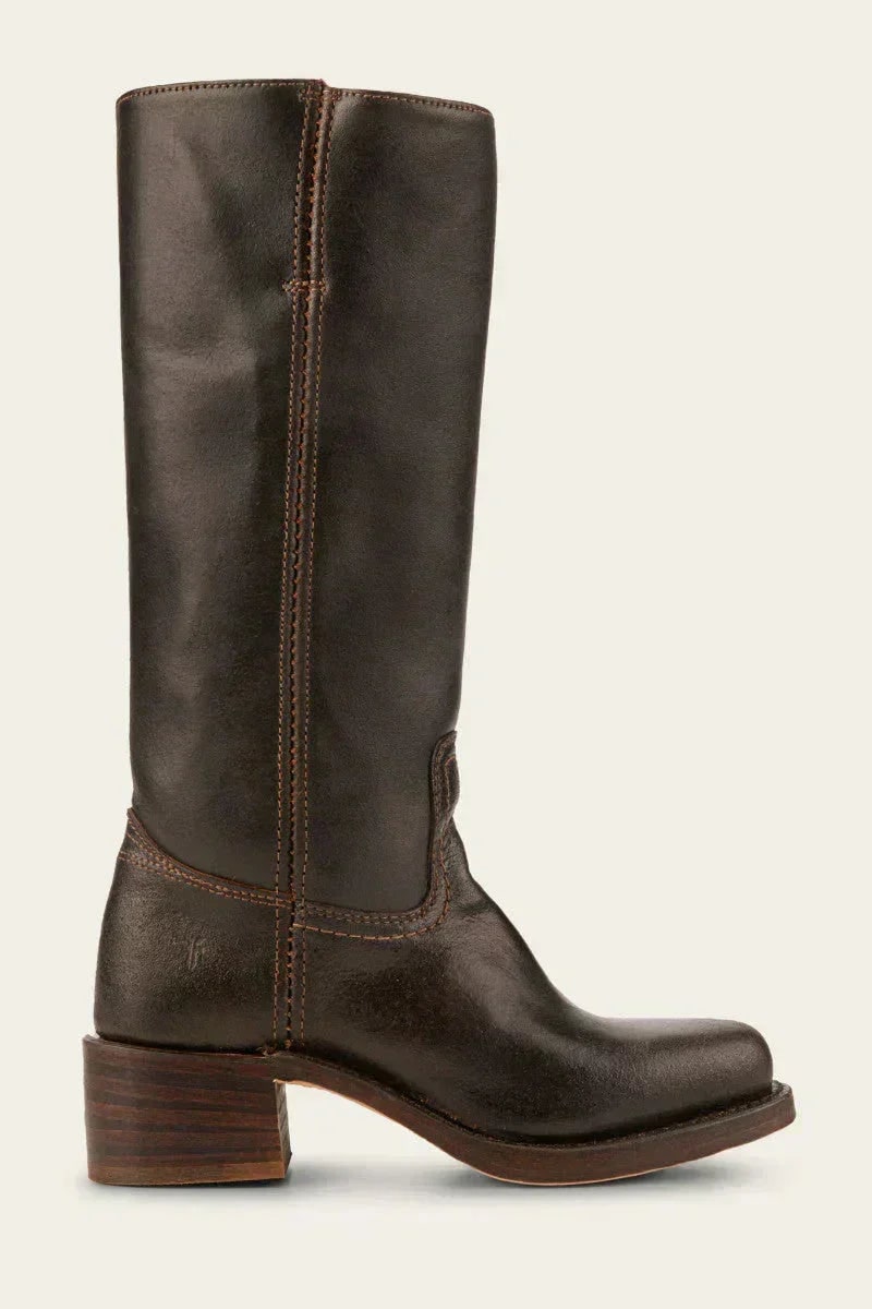 Kniehohe Stiefel aus Leder, Winterstiefel mit Blockabsatz 3