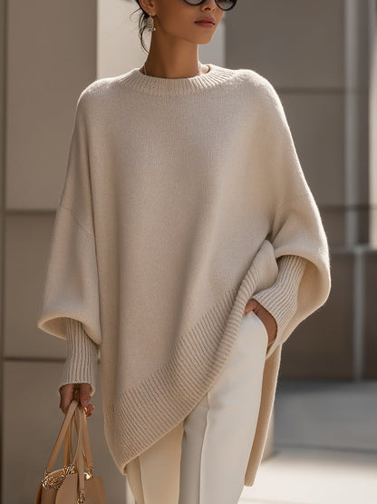 Lange Strickjacke Damenpullover in Beige