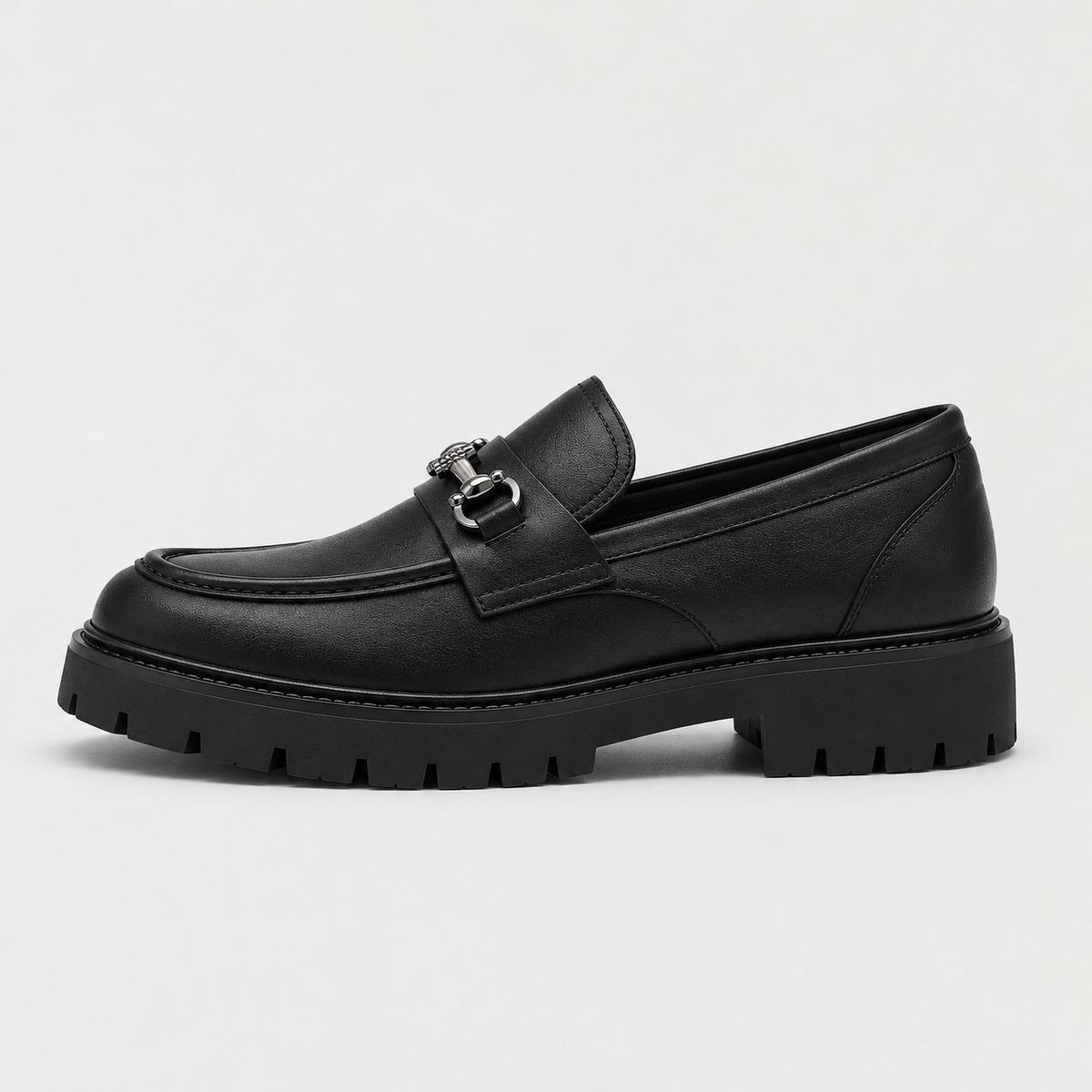 Loafers Herren in Lederoptik mit Chunky Sohle und Schnalle 2