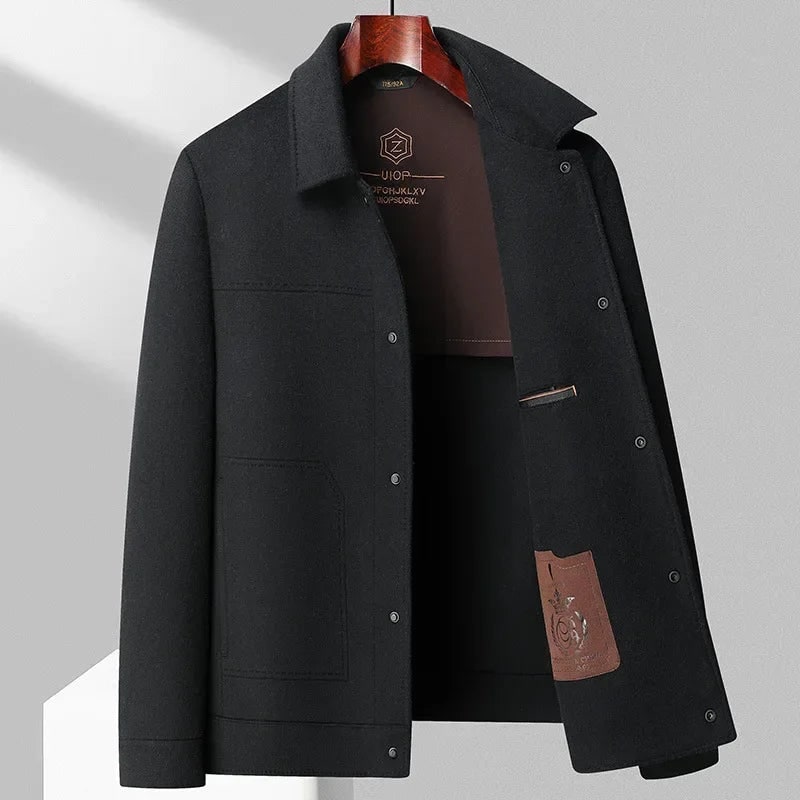 Men Jacke aus Wollmischung, Kurzer Men Mantel Herren 4