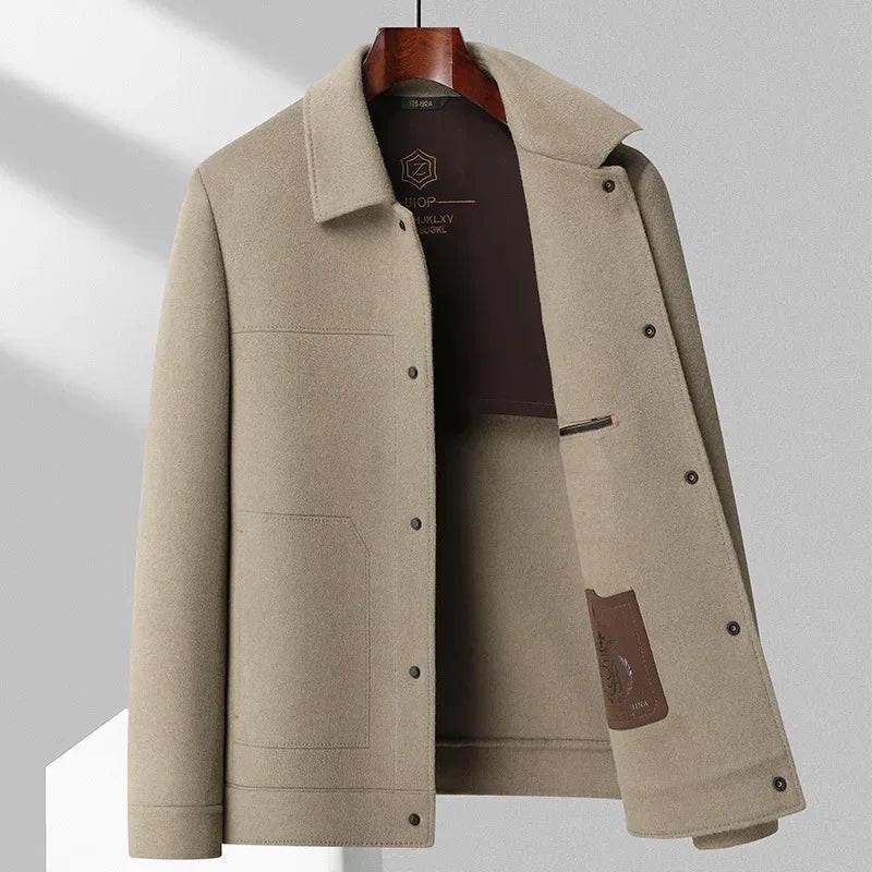 Men Jacke aus Wollmischung, Kurzer Men Mantel Herren 2