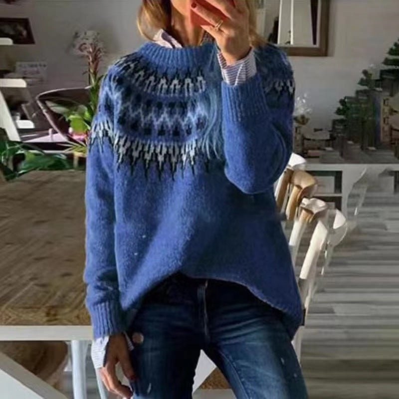 Norweger Pullover für Damen in Blau