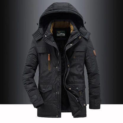 Parka Herren mit Kapuze, warm gefüttert und winddicht 1