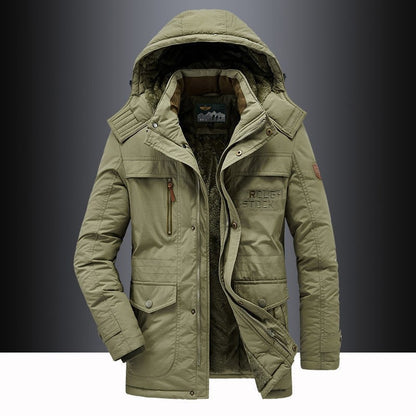 Parka Herren mit Kapuze, warm gefüttert und winddicht 2