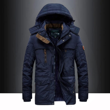 Parka Herren mit Kapuze, warm gefüttert und winddicht 3
