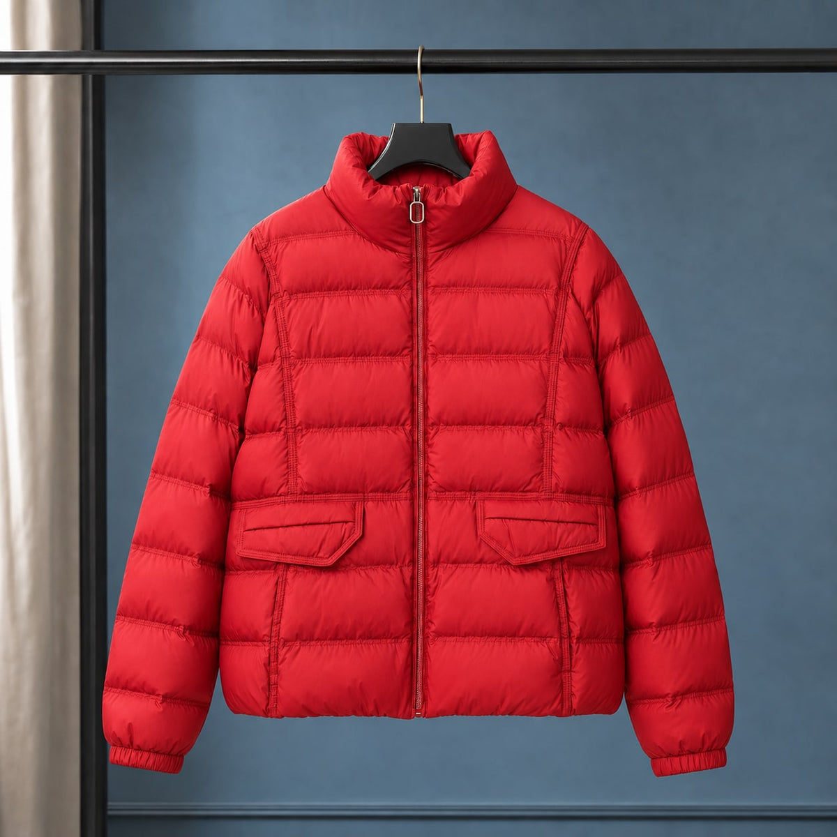 Kurze Puffer Jacket für Damen mit Stehkragen, Ansicht 4