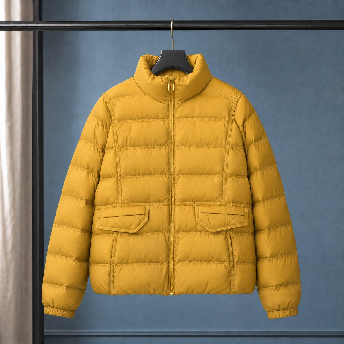 Kurze Puffer Jacket für Damen mit Stehkragen, Ansicht 5
