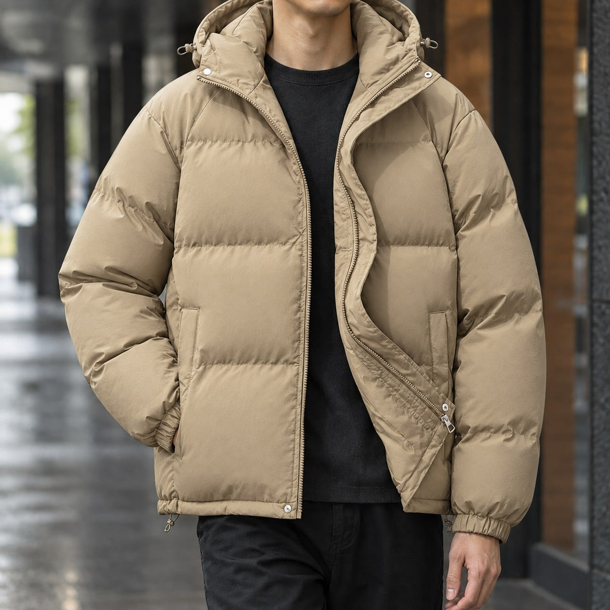 Puffer Jacket für Herren mit Kapuze, Ansicht 5
