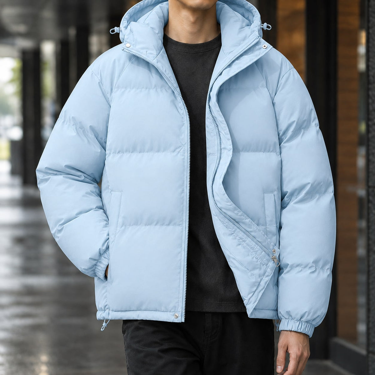 Puffer Jacket für Herren mit Kapuze, Ansicht 6