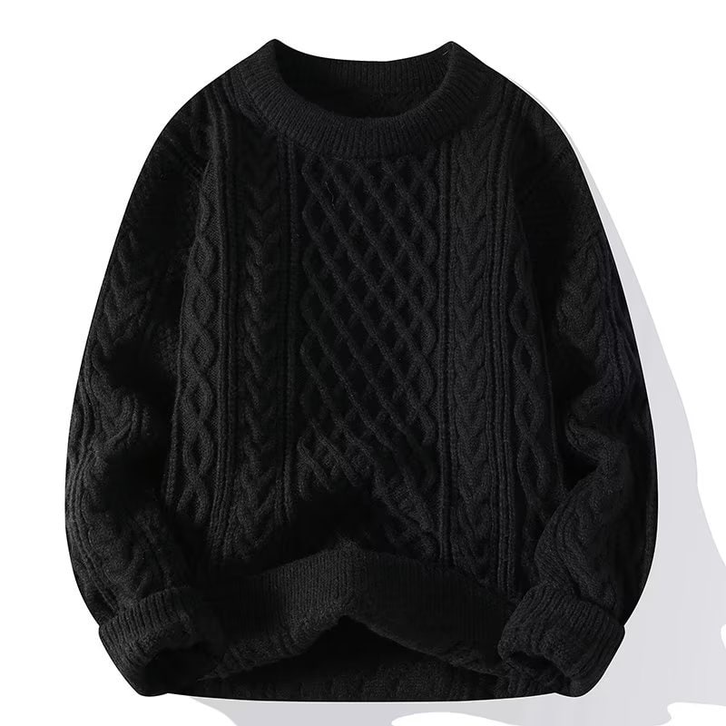 Pullover Damen mit Zopfmuster, klassischer Strickpullover 4