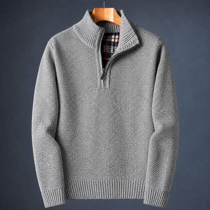 Quarter Zip Sweater für Herren aus Grobstrick, Ansicht 5