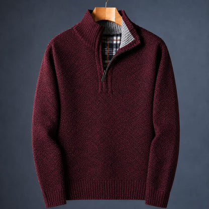 Quarter Zip Sweater für Herren aus Grobstrick, Ansicht 6
