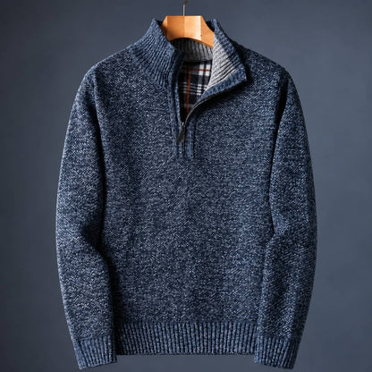 Quarter Zip Sweater für Herren aus Grobstrick, Ansicht 1