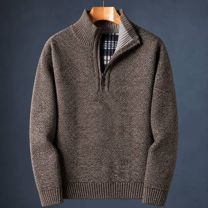 Quarter Zip Sweater für Herren aus Grobstrick, Ansicht 4