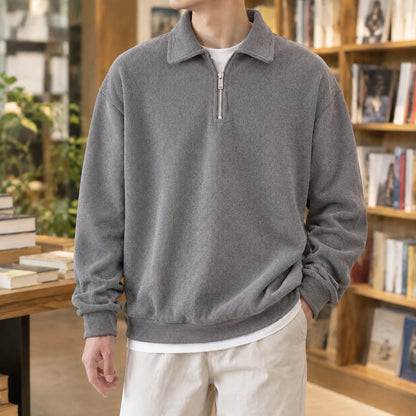 Quarter Zip Sweater für Herren mit Polokragen, Ansicht 4