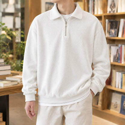 Quarter Zip Sweater für Herren mit Polokragen, Ansicht 3