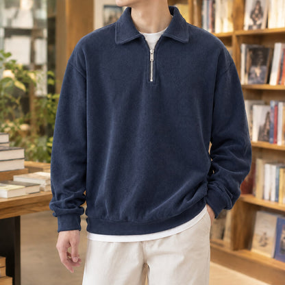Quarter Zip Sweater für Herren mit Polokragen, Ansicht 5