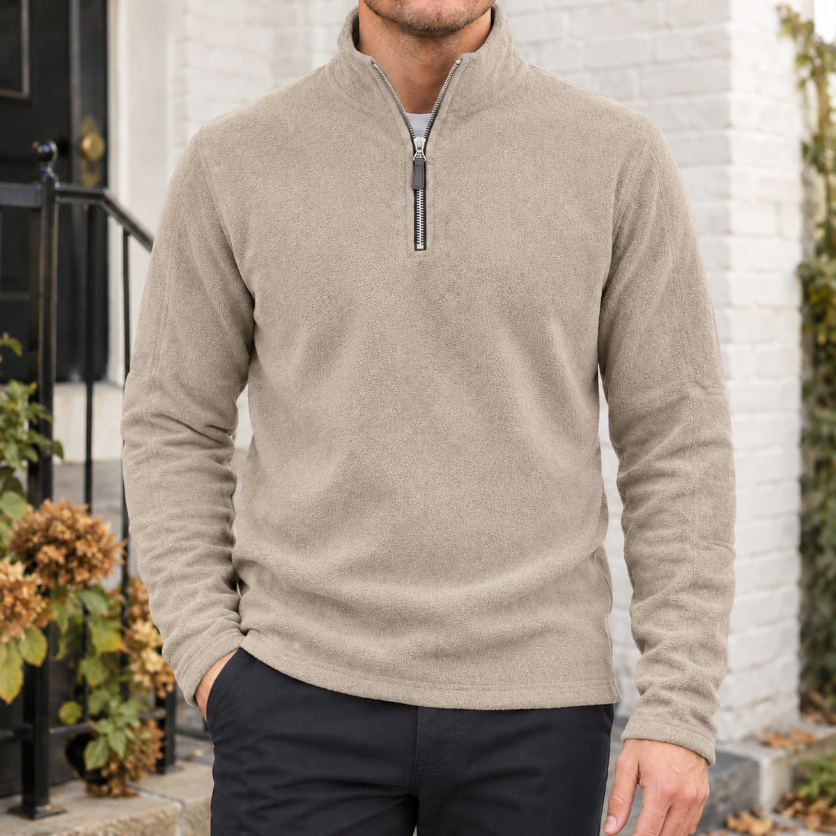 Quarter Zip Sweater für Herren mit Viertelreißverschluss, Ansicht 6