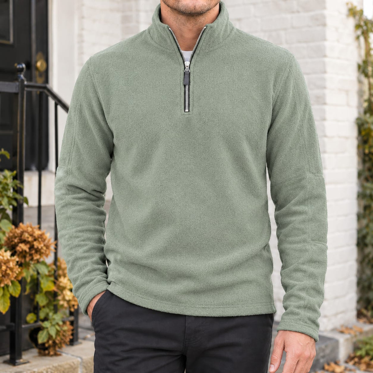 Quarter Zip Sweater für Herren mit Viertelreißverschluss, Ansicht 7