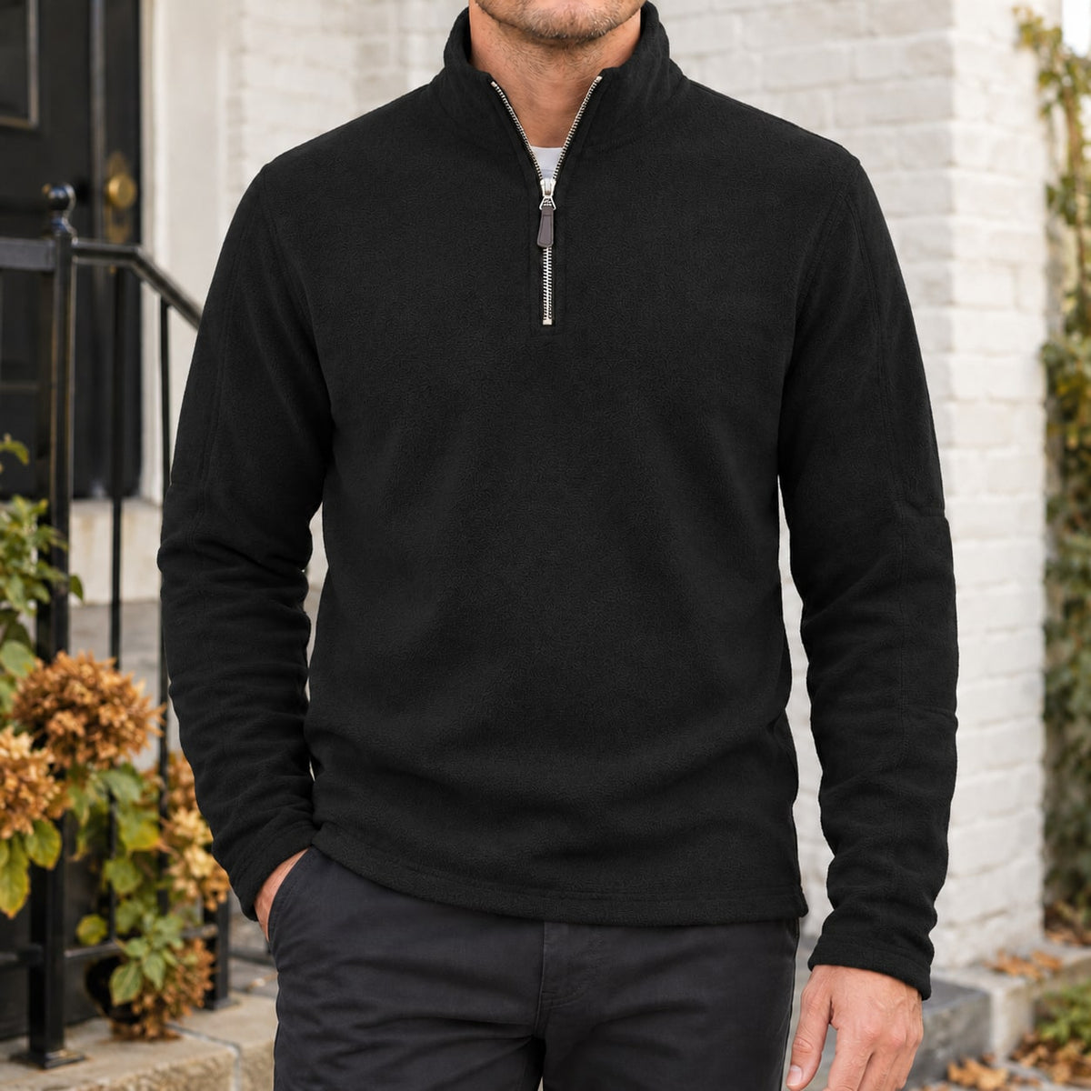 Quarter Zip Sweater für Herren mit Viertelreißverschluss, Ansicht 3
